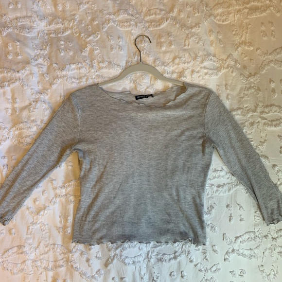 Brandy Melville Tops - Grey brandy 3/4 sleeve